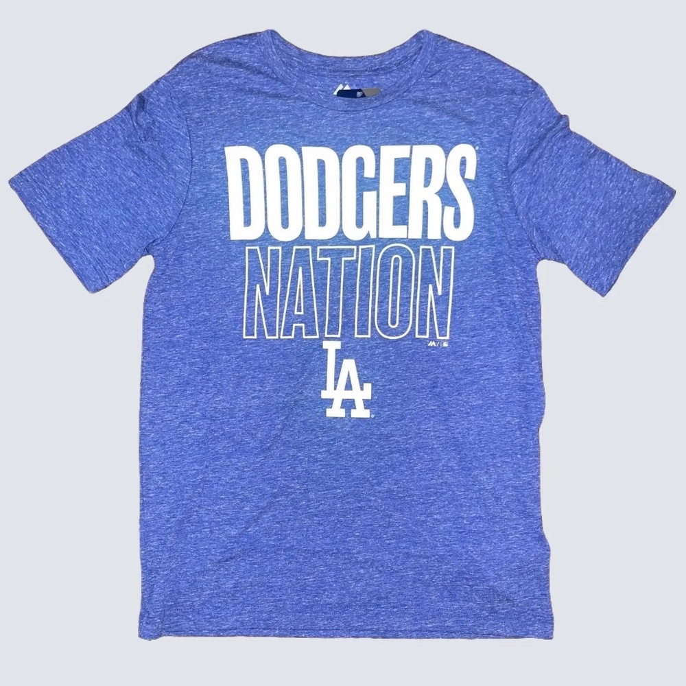 Majestic Dodgers Nation Blue T-Shirt